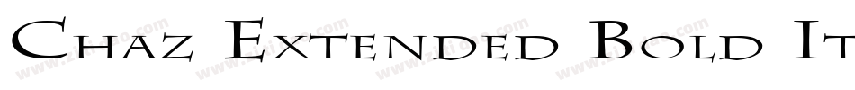 Chaz Extended Bold Italic字体转换